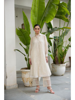 Raas Life - Cream Noor Stripes Tunic and Pant
