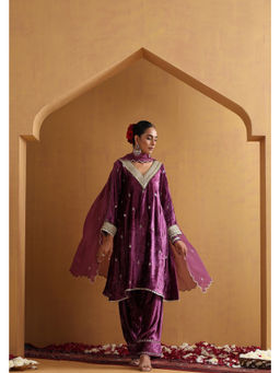 SUI KALA - Hira Purple Embroidered Kurta Set with Dupatta
