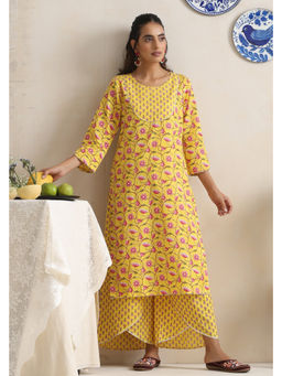 SUI KALA - Aspen Yellow Floral Printed Kurta Set