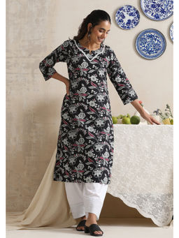SUI KALA - Miranda Black Floral Kurta Set
