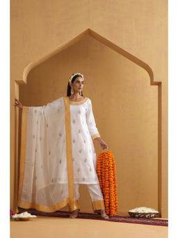 SUI KALA - Vedanshi White Embroidered Kurta Set with Dupatta