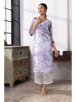 SUI KALA - Sophia Indigo Organza Kurta Set