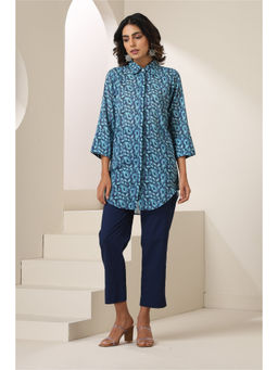 SUI KALA - Maheen Indigo Paisley Print Co-ord Set