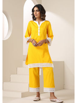 SUI KALA - Meher Yellow Pure Cotton Co-ord Set