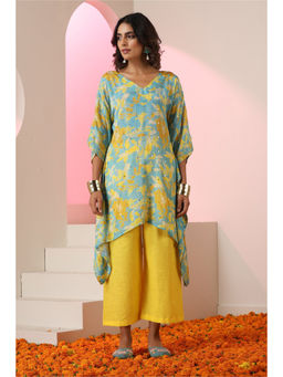 SUI KALA - Sofia Yellow Floral Kaftan Set