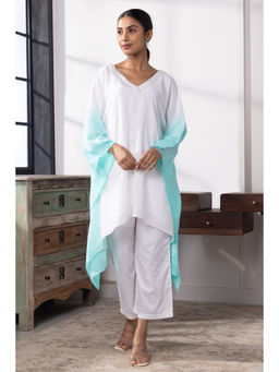 SUI KALA - Eliza Ombre Georgette V Neck Kaftan Set