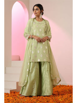 SUI KALA - Swarnika Green Sharara Set with Dupatta
