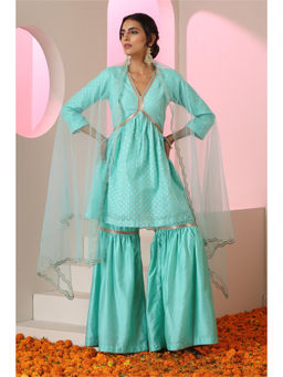 SUI KALA - Shagun Mint Gharara Set with Dupatta