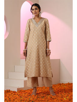SUI KALA - Samreen Light Brown Kurta Set