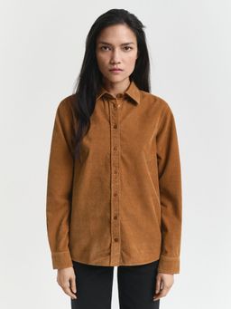 GANT - Women Solid Spread Collar Regular Fit Shirt