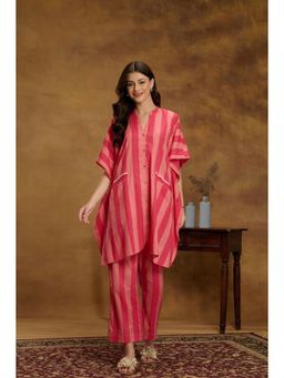 The Quince Life - Pink Cotton Candy Stripe Shirt Kaftan