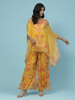 Aarke Ritu Kumar - Yellow Paisley Print Co-Ord (Set of 3)