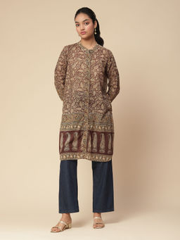 Aarke Ritu Kumar - Brown Paisley Print Kurta