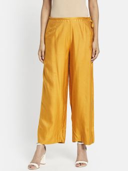 Fabindia - Mustard Viscose Silk Ankle Length Ijar