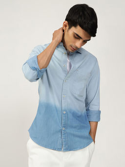 Andamen - Men Triblend Indigo Regular Fit Shirt