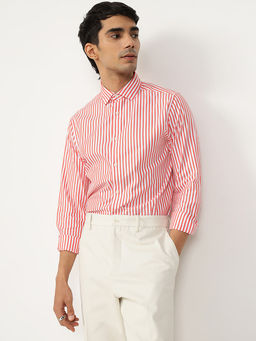 Andamen - Men Cotton Stripe Regular Fit Shirt