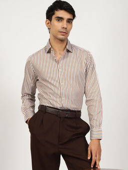 Andamen - Men Cotton Stripe Slim Fit Shirt