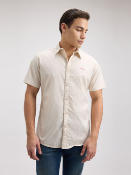 Pepe Jeans - Men Beige Short Sleeve Shirt