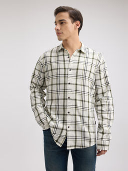 Pepe Jeans - Men Green Check Full Sleeve Shirt