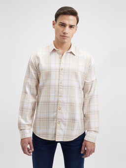Pepe Jeans - Men Beige Check Full Sleeve Shirt