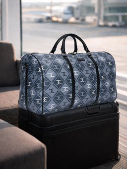 ESBEDA - Blue Logo Printed Weekender Travel Duffle Bag (L)