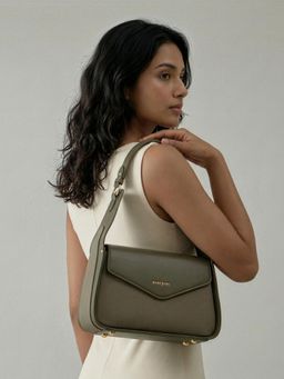 Everpret - Elegance Green Delphi Structured Shoulder Bag