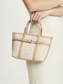 Everpret - Beige Spacious Organized Interior Celeste Satchel Bag with Detachable Strap