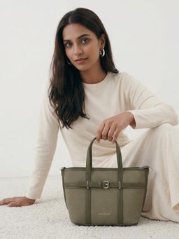 Everpret - Green Spacious Organized Interior Celeste Satchel Bag with Detachable Strap