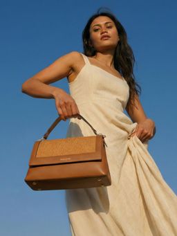 Everpret - Brown Cheri Dual TTop Handle with Strap Satchel Bag