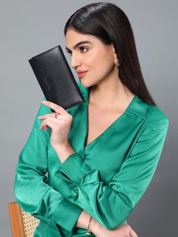 Sassora - Genuine Leather RFID Blocking High Capacity Bifold Clutch Wallet (L)