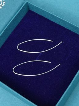 Margento Jewels - 925 Sterling Silver Plain Wire Hoop Earring