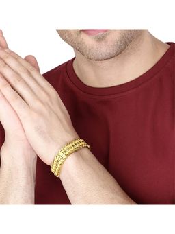 Yellow Chimes - Men Gold Stainless Steel Link Bracelet