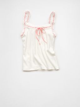 American Eagle - White Lace Tie Top