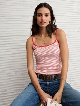 American Eagle - Red Stripes Main Squeeze Camisole Top