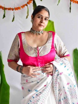 Sundarii - Minakaris Banarasi Brocade Mashru Stitched Blouse