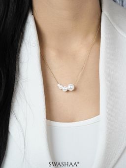 SWASHAA - White Pearl Necklace