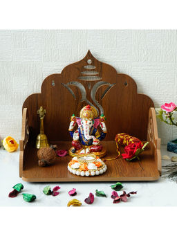 eCraftIndia - Ganesha Design Laminated Wood Pooja Temple/Mandir