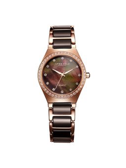 Aries Gold - Diva Crystals Watch With Sapphire Glass For Women- L 5014Z Rg-Brmop