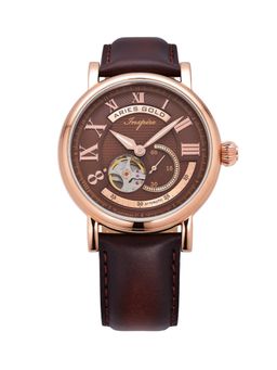 Aries Gold - Gauntlet Vintage Open Heart Automatic 21 Jewels Round Dial Mens Watch - G 903 RG-CF