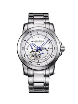 Aries Gold - Forza Open Heart Automatic 21 Jewels White Round Dial Mens Watch - G 9001 S-W