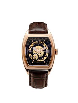 Aries Gold - Infinum Cruiser Automatic 21 Jewels Black Tonneau Dial Men's Watch - G 901A RG-BKRG