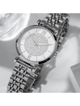 Aries Gold - The Draliet Quartz White Round Crystal Dial Luminous Hands Women's Watch - L 5042 S-W