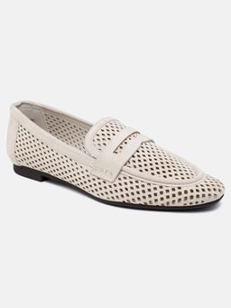 U.S. POLO ASSN. - Women Off White Avenair Loafers With Mesh Textured Outsole