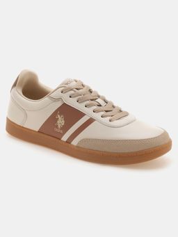 U.S. POLO ASSN. - Hilton 2.0 Men Beige Stylish Casual Sneakers