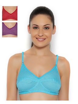 Floret - Pack Of 3 Printed T Shirt Bra - Multi-Color