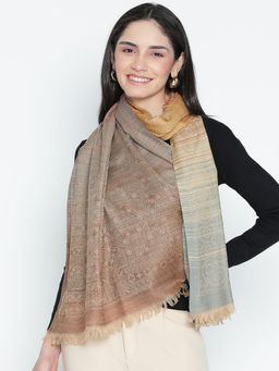 Shingora - Akaar Multi Pure Wool Jacquard Stole (M)