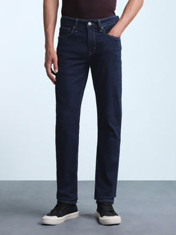 Flying Machine - Men Navy Blue Slim Fit Rinsed Jeans