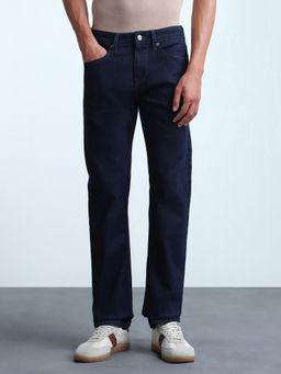 Flying Machine - Men Navy Blue Straight Fit Jeans