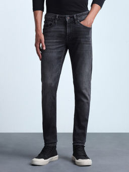 Flying Machine - Men Black Skinny Fit Whiskered Jeans