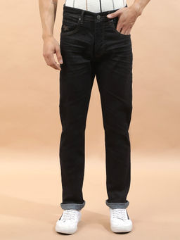 Cantabil - Men Black Solid Straight Fit Jeans